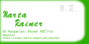 marta rainer business card